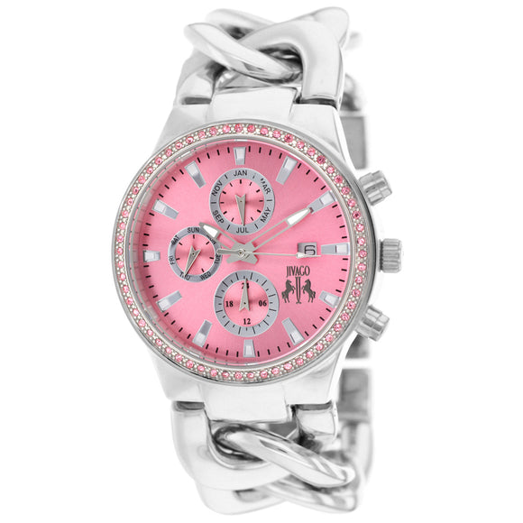 Jivago Women's Lev Pink Dial Watch - JV1228