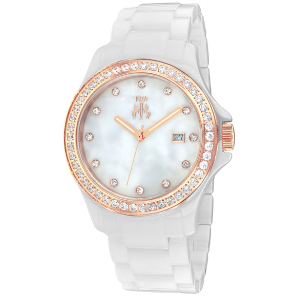 Jivago Women's Ceramic White MOP dial watch - JV9412