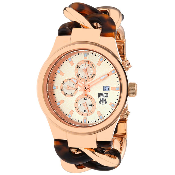Jivago Women's Lev Rose gold Dial Watch - JV1229