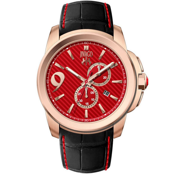 Jivago Men's Gliese Red Dial Watch - JV1514