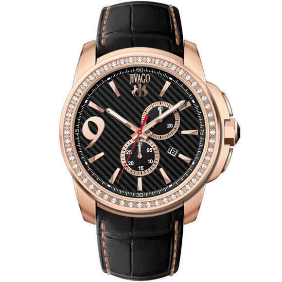 Jivago Men's Gliese Black Dial Watch - JV1530