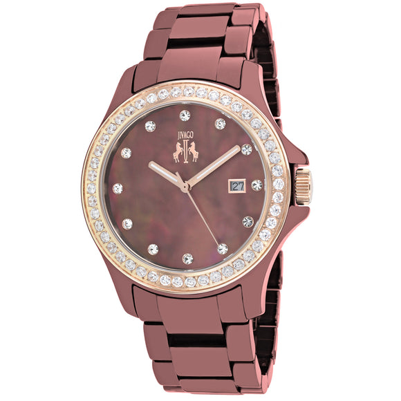 Jivago Women's Ceramic White MOP Dial Watch - JV9414